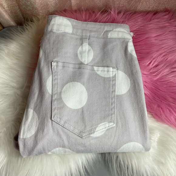 NWOT Peach Love Polka Dot Flare Jeans - Picture 7 of 8